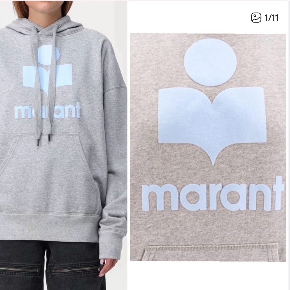 Isabel Marant Etoile Miley sweatshirt hoodie grey NWT